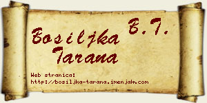 Bosiljka Tarana vizit kartica